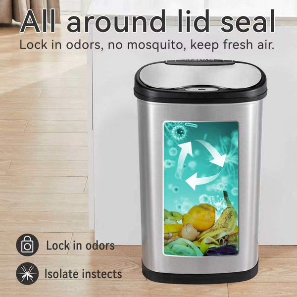 Motion Sensor Trash Can Set 13.2 Gallon & 3.2 Gallon | CB-DZT-50-13/12-5