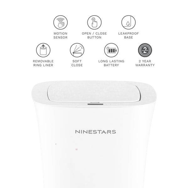 Ninestars Cylindrical Motion Sensor Trash Can 2.6 Gallon
