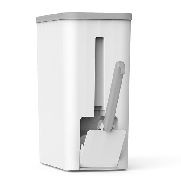 Rectangular Slim Trash Can na may Nakatagong Toilet Brush para sa Banyo | DZT-10-2