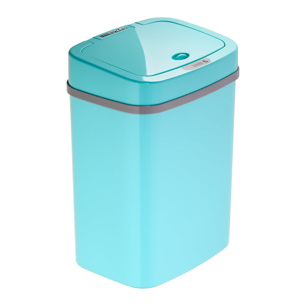Rectangular Motion Sensor Trash Can 3.2 Gallon,Tea Blue