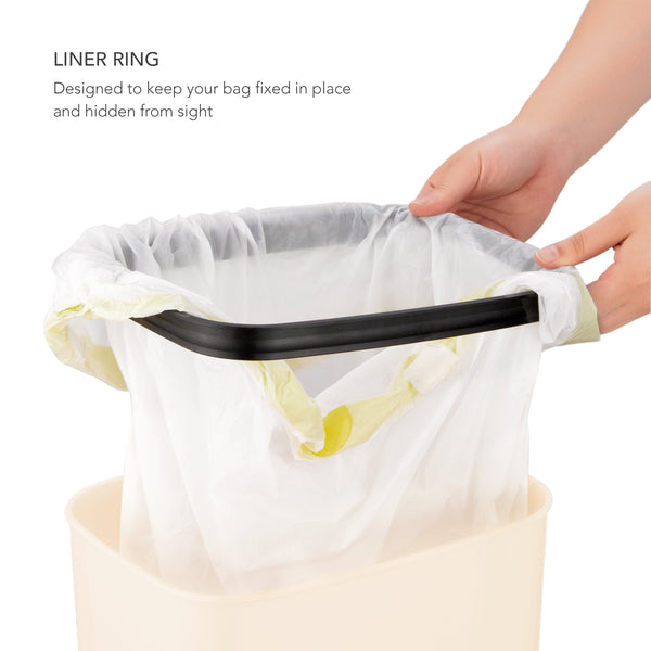 Rectangular Motion Sensor Trash Can 3.2 Gallon, White