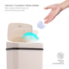 Rectangular Motion Sensor Trash Can 3.2 Gallon, White