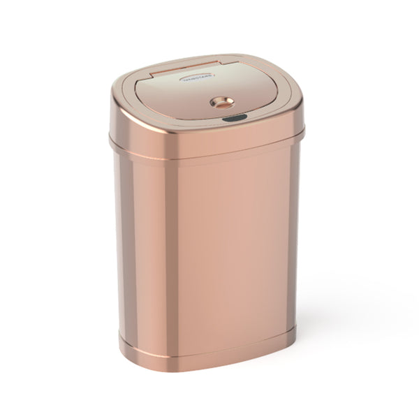Oval Motion Sensor Trash Can 3.9 Gallon, Gold