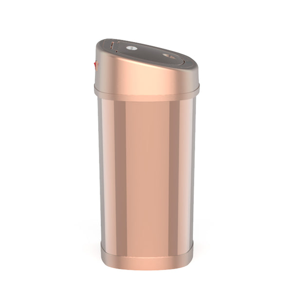 Oval Motion Sensor Trash Can 3.9 Gallon, Gold