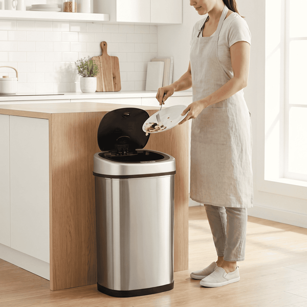 13.2 Gallon | Rectangular Motion Sensor Trash Can | DZT-50-9