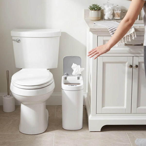 Cặp thùng rác 1.85 Gallon ABS mỏng cảm biến chuyển động cho phòng tắm | DZT-7-2B