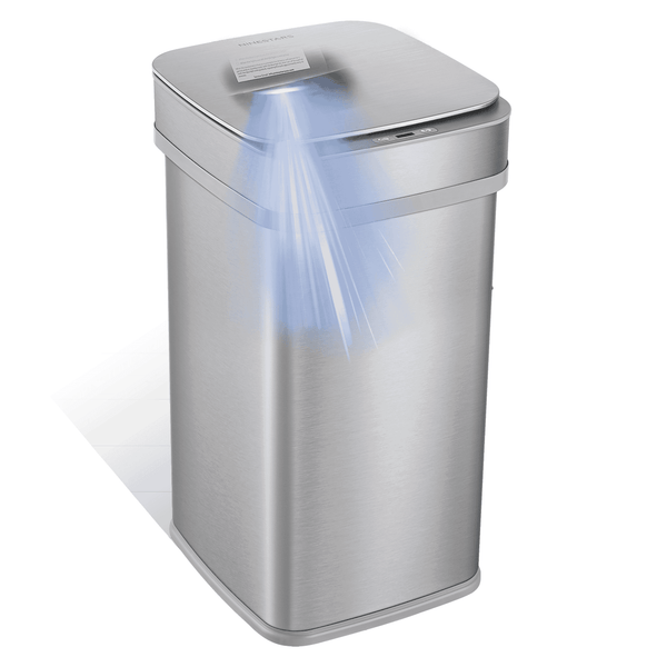 Thùng rác hình chữ nhật 13.2 gallon có cảm biến chuyển động khử mùi UV