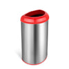 Ninestars Semi-Round Open Top Trash Can