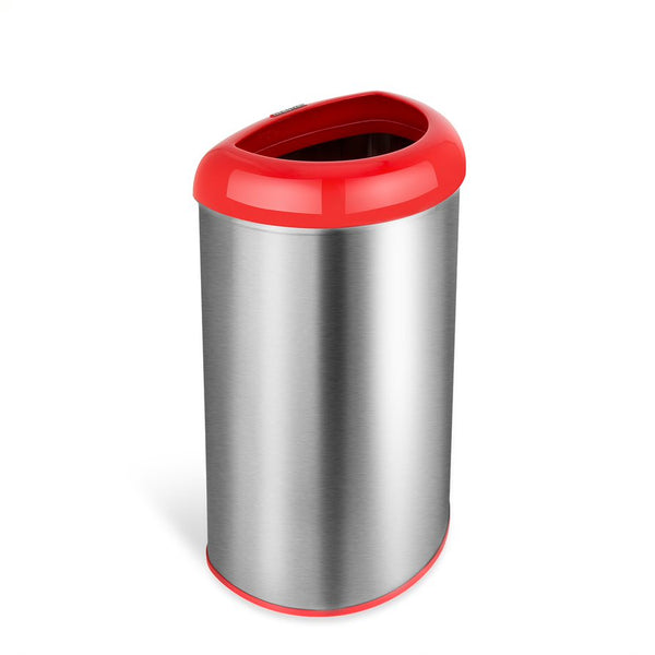 Ninestars Semi-Round Open Top Trash Can