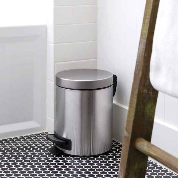1.3 Gallon Round Step On Trash Can For Bathroom and Bedroom | SOT-5-1