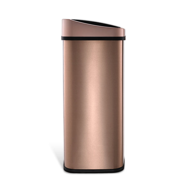 Rectangular Motion Sensor Trash Can 13.2 Gallon, Gold for Living Room