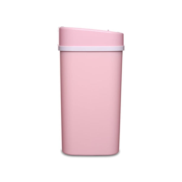 Ninestars Rectangular Motion Sensor Trash Can 3.2 Gallon, Pink