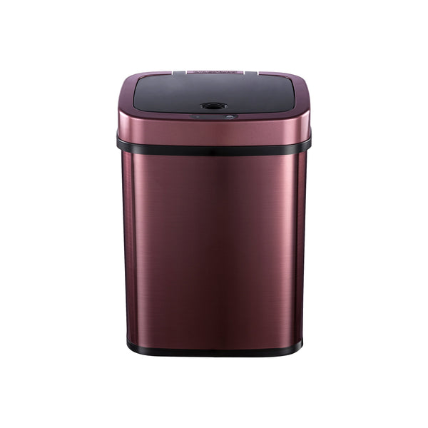 Rectangular Motion Sensor Trash Can 3.2 Gallon, Burgundy
