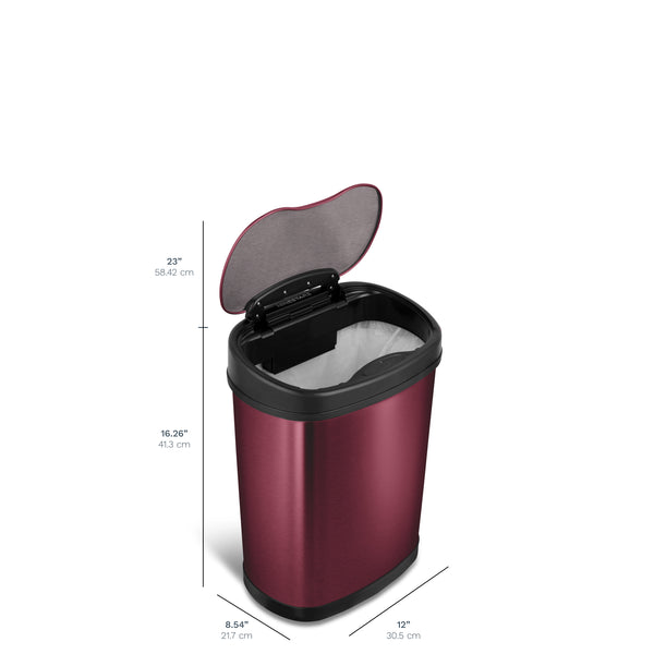Oval Motion Sensor Trash Can 3.9 Gallon | DZT-15-13