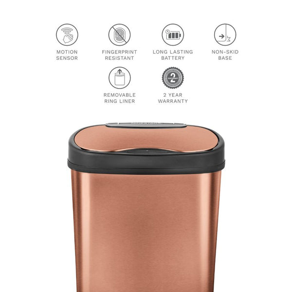 Oval Motion Sensor Trash Can 3.9 Gallon | DZT-15-13