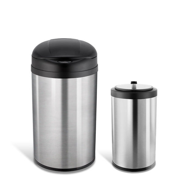 Round Motion Sensor Trash Can, Kitchen Trash Can 10.6 Gallon & 3.2 Gallon