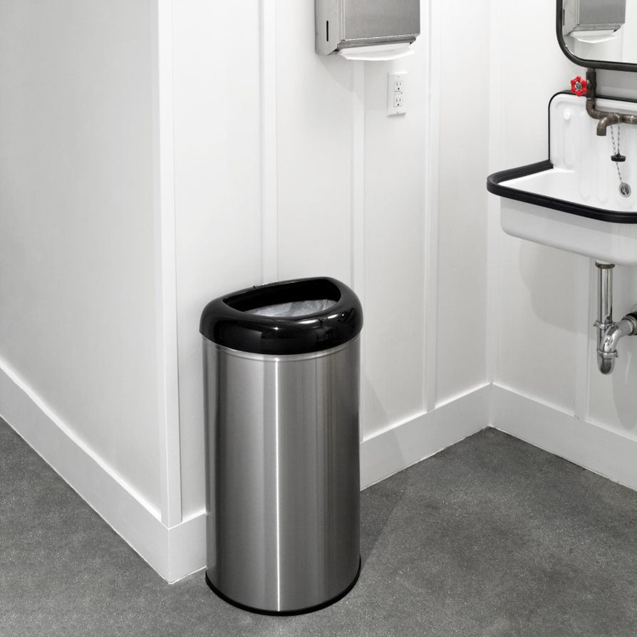 Holaki 13 Gallons Steel Open Trash Can