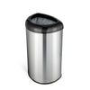 Ninestars Semi-Round Open Top Trash Can
