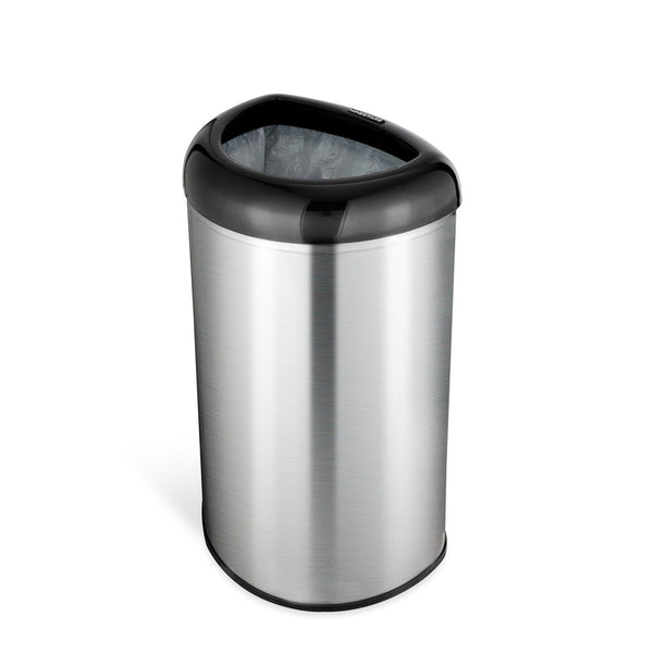Ninestars Semi-Round Open Top Trash Can