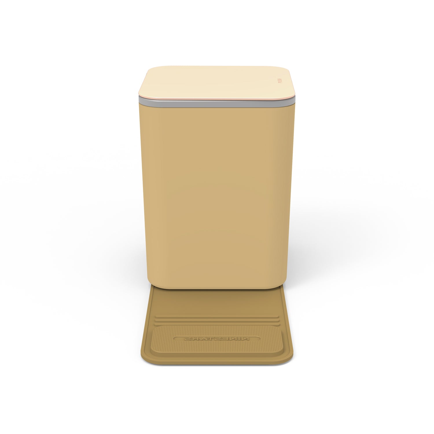 Beige Garbage Can for Your Car. Trash Can to keep car clean