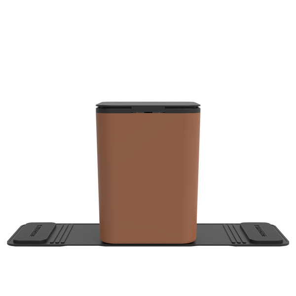 Brown Spill Proof Trash Can. Interior Car Trash Can