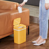 Rectangular Motion Sensor Trash Can 3.2 Gallon,Yellow for Living Room