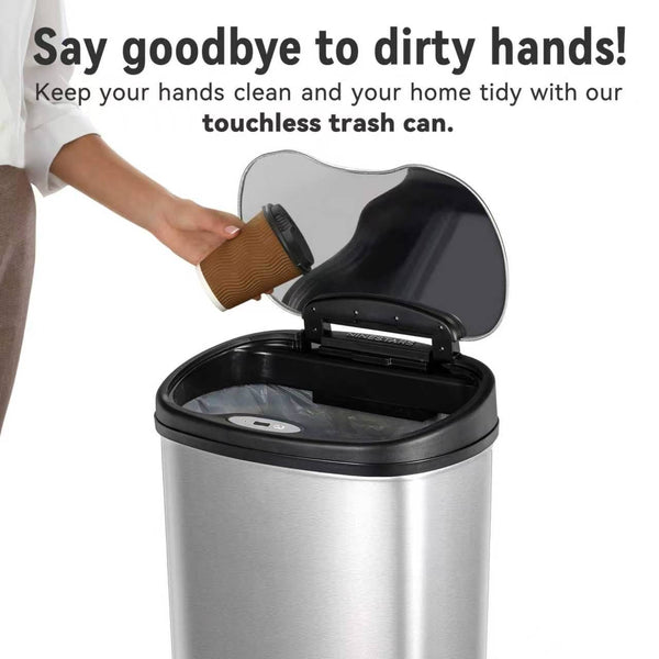 Motion Sensor Trash Can Set 13.2 Gallon & 3.2 Gallon | CB-DZT-50-13/12-5