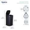 Touch tap & Motion Sensor Combo Trash Can for Kitchen and Bedroom High Grade ABS | CB-DZT-50-36_12-36