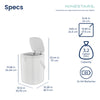 Touch tap & Motion Sensor Combo Trash Can for Kitchen and Bedroom High Grade ABS | CB-DZT-50-36_12-36