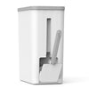 Rectangular Slim Trash Can with Hidden Toilet Brush For Bathroom | DZT-10-2