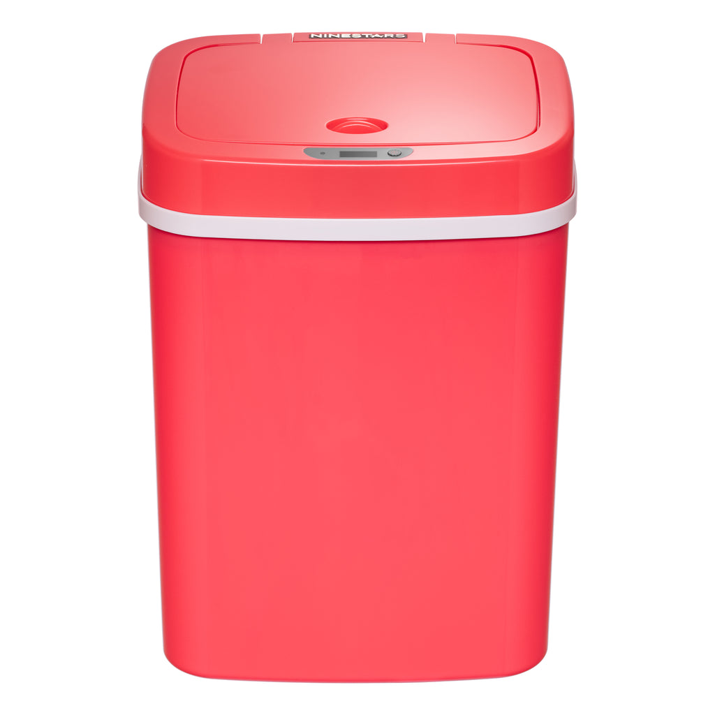 Rectangular Motion Sensor Trash Can 3.2 Gallon, Pink/Rose/Teal Blue/White/Yellow