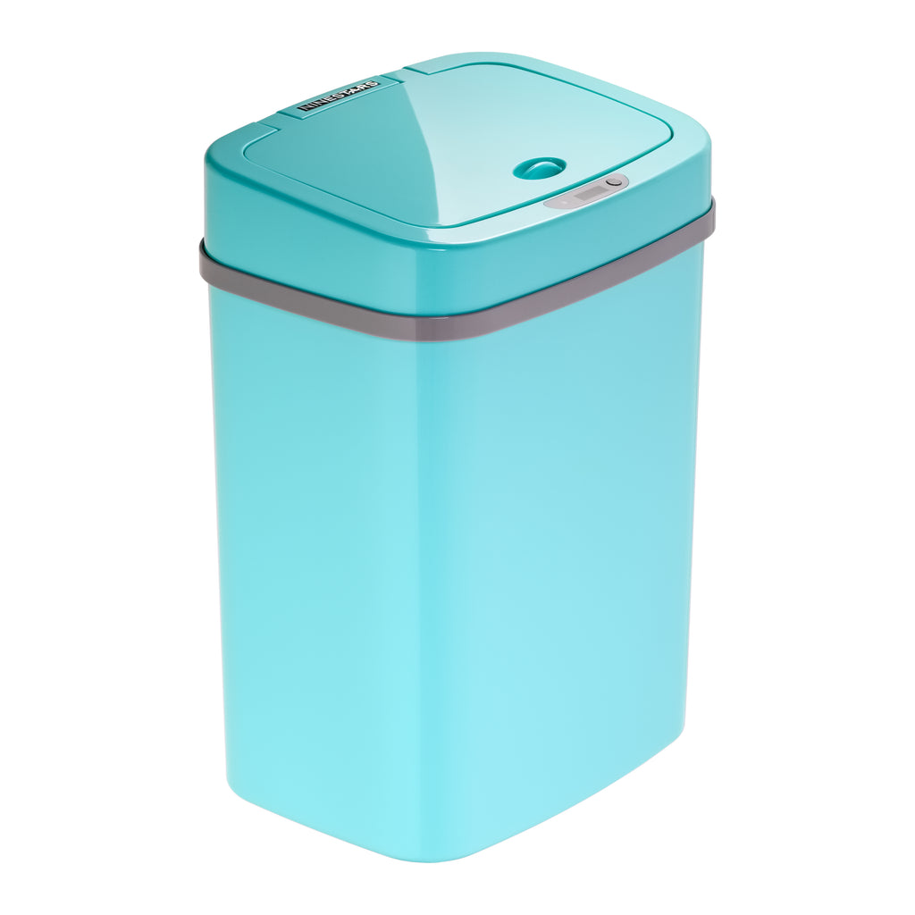 Rectangular Motion Sensor Trash Can 3.2 Gallon, Pink/Rose/Teal Blue/White/Yellow