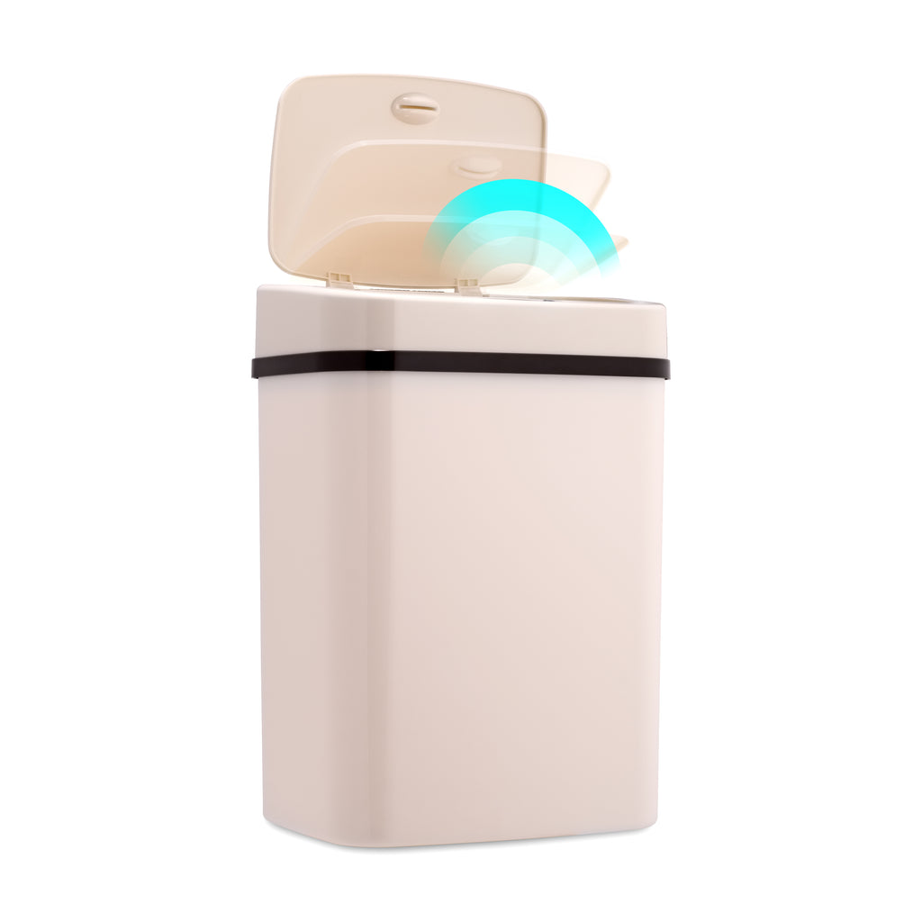 Rectangular Motion Sensor Trash Can 3.2 Gallon, Pink/Rose/Teal Blue/White/Yellow