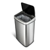 Rectangular Motion Sensor Trash Can 13.2 Gallon, Grey