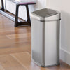 Ninestars Rectangular Motion Sensor Trash Can 13.2 Gallon, Grey