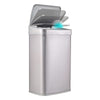 Rectangular Motion Sensor Trash Can 13.2 Gallon, Silver