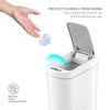 Slim Motion Sensor Trash Can 1.85 Gallon, White