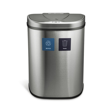 Dual Compartment Motion Sensor Trash Can Recycling Can