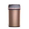 Rectangular Motion Sensor Trash Can 13.2 Gallon, Gold for Living Room