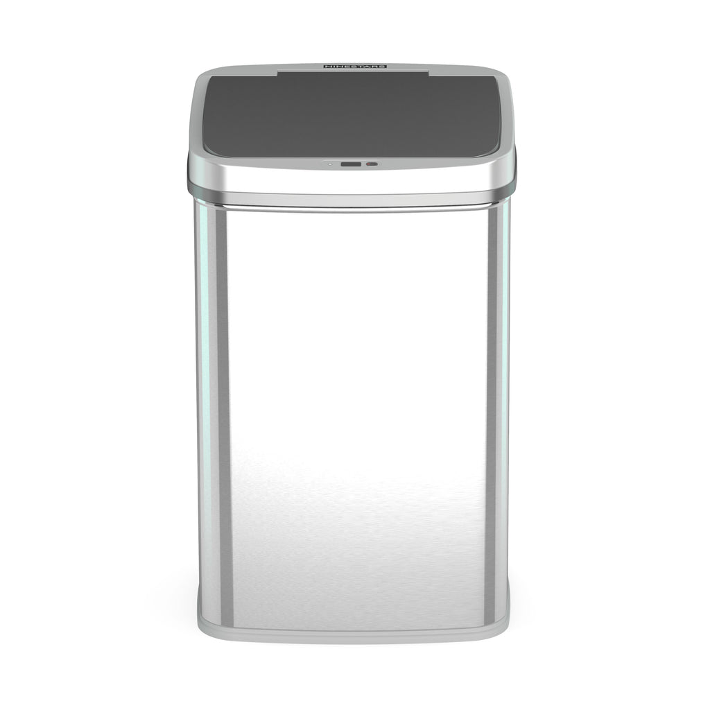 Rectangular Motion Sensor Trash Can 13.2 Gallon, Black/Silver/Grey/Burgundy