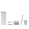 Rectangular Slim Trash Can with Hidden Toilet Brush For Bathroom | DZT-10-2