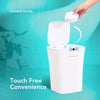 Thùng rác cảm biến chuyển động chống nước hình vuông bo tròn 2.6 Gallon | DZT-10-11