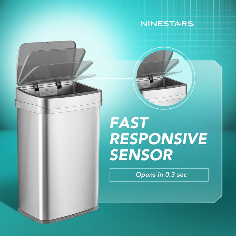 Nova Series UV Odor Neutralizing Smart Trash Can 13 Gallon | ONT-50-81 ...