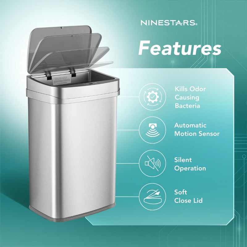 Nova Series UV Odor Neutralizing Smart Trash Can 13 Gallon | ONT-50-81 ...