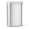 Sleek Silver Automatic Sensor Trash Can 13 Gallon Soft Close Stainless Steel | DZT-50-49