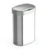 Sleek Silver Automatic Sensor Trash Can 13 Gallon Soft Close Stainless Steel | DZT-50-49