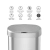 Sleek Silver Automatic Sensor Trash Can 13 Gallon Soft Close Stainless Steel | DZT-50-49