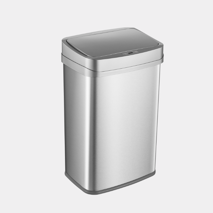 UV Odor Neutralizing 13.2 Gallon Rectangular Motion Sensor Trash Can