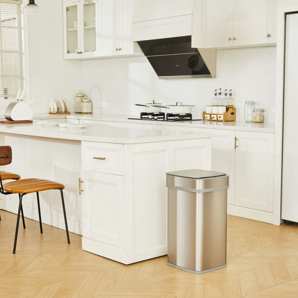 UV 냄새 중화 13.2 갤런 직사각형 모션 센서 쓰레기통