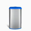 Semi-Round Open Top Trash Can 13 Gallon, Blue